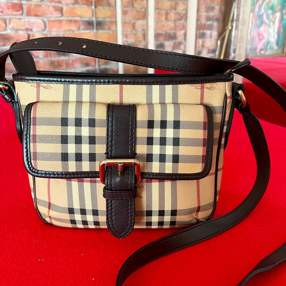 Burberry Haymarket check crossbody/shoulder bag